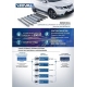 Пороги алюминиевые Rival Silver New для Honda Pilot 2016-2021