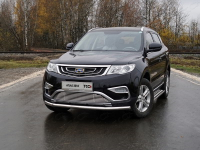 Защита переднего бампера 60 мм для Geely Atlas 2018-2021