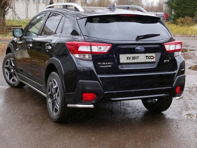 Пороги труба 42 мм ТСС для Subaru XV 2017-2021