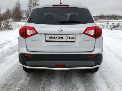 Защита заднего бампера длинная 42 мм ТСС для Suzuki Vitara 2015-2021