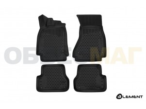 Коврики 3D в салон Element полиуретан 4 штуки на авто без перчат. ящика на Audi A6/Avant/Allroad № ELEMENT3D0424210k
