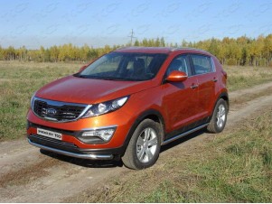 Защита переднего бампера 60 мм для Kia Sportage № KIASPORT10-01